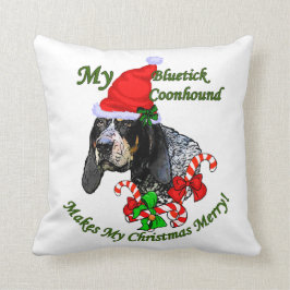 Bluetick Coonhound Christmas Kissen