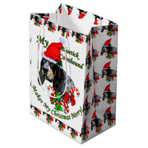 Bluetick Coonhound Christmas Mittlere Geschenktüte