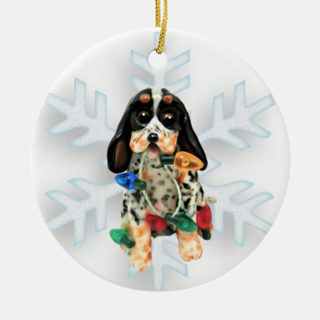 Bluetick Coonhound Christmas Ornament (Vorne)