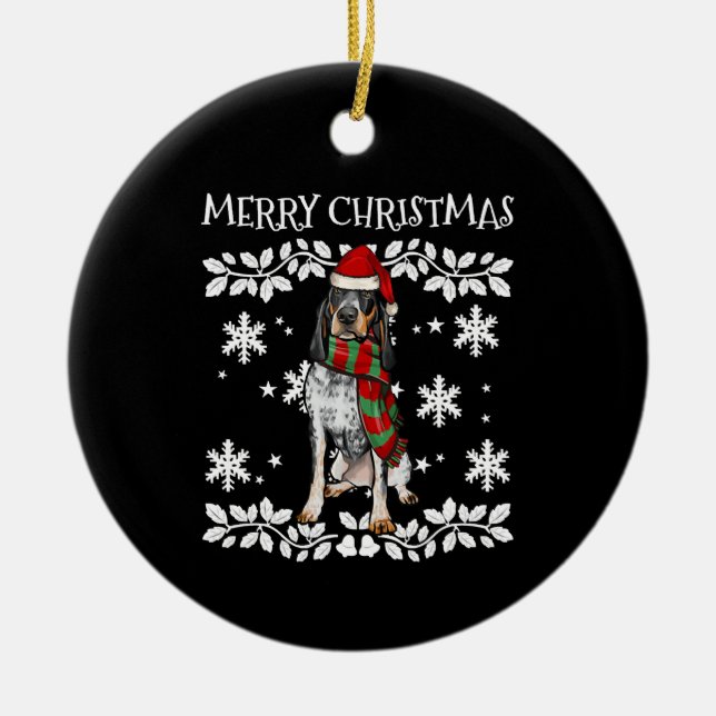 Bluetick Coonhound Dog Christmas Ornament Xmas (Vorne)