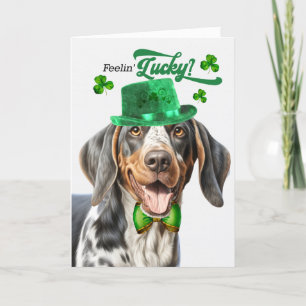 Bluetick Coonhound Dog Lucky St Patrick's Day Feiertagskarte