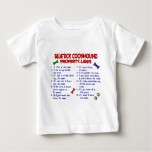 BLUETICK COONHOUND Eigentums-Gesetze 2 Baby T-shirt
