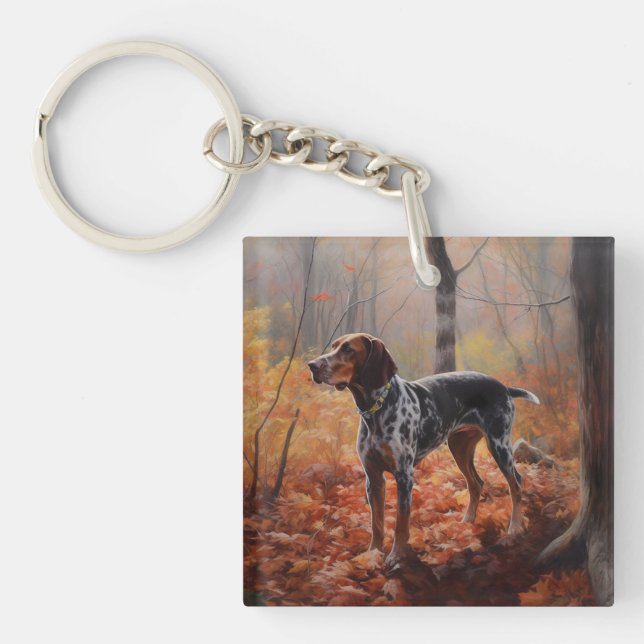 Bluetick Coonhound en automne Leaves automne Inspi (Devant)