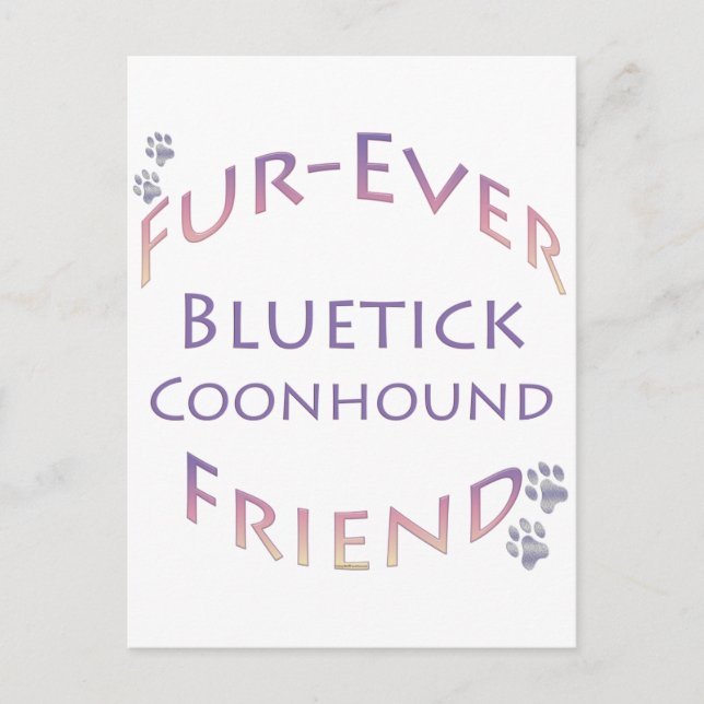 Bluetick Coonhound Furever Postkarte (Vorderseite)