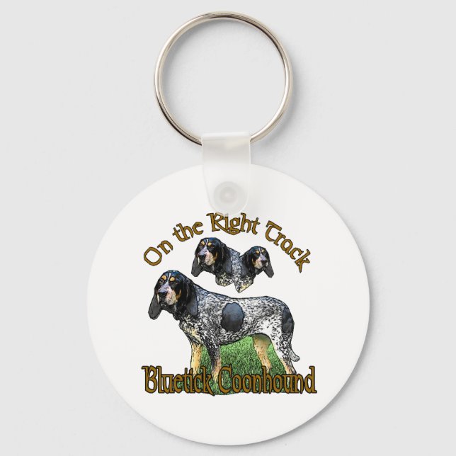 Bluetick Coonhound Geschenke Schlüsselanhänger (Vorderseite)