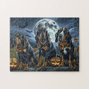 Bluetick Coonhound Halloween Spooky