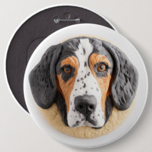 Bluetick Coonhound Hund 3D Inspiriert Button