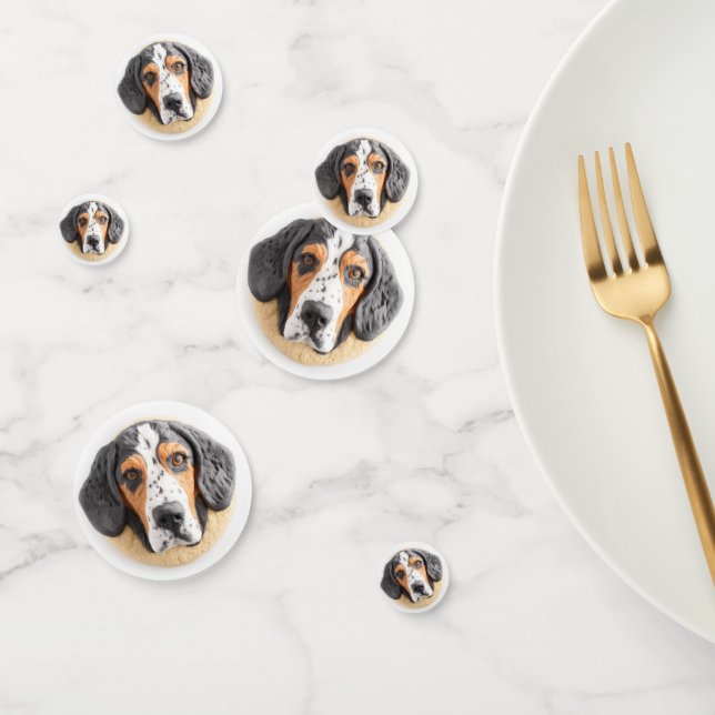 Bluetick Coonhound Hund 3D Inspiriert Konfetti (Gruppe)