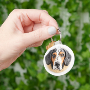Bluetick Coonhound Hund 3D Inspiriert Schlüsselanhänger