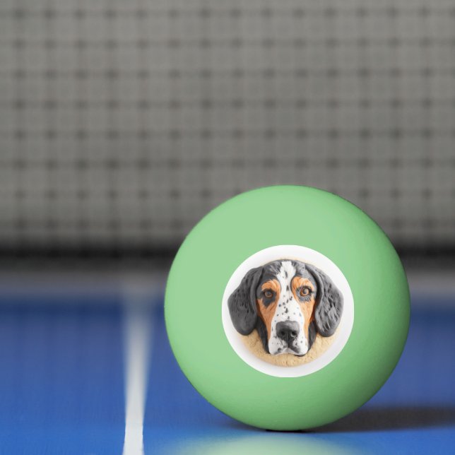 Bluetick Coonhound Hund 3D Inspiriert Tischtennisball (Netto)