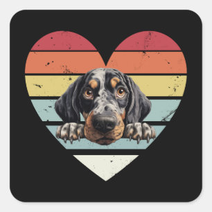 Bluetick Coonhound Hund Quadratischer Aufkleber