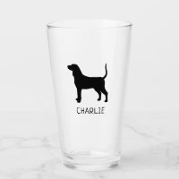 Bluetick Coonhound Hund Silhouette Personalisiert