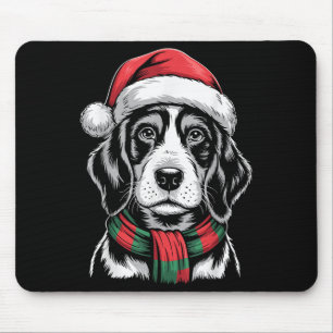 Bluetick Coonhound Hund Weihnachtsmannmütze F Chri Mousepad
