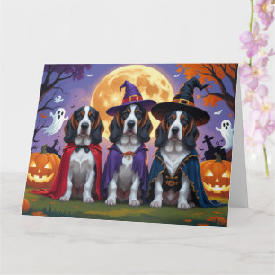 Bluetick Coonhound Hunde Pumpkin Halloween Funny Karte