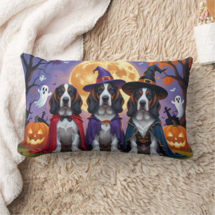 Bluetick Coonhound Hunde Pumpkin Halloween Funny Lendenkissen