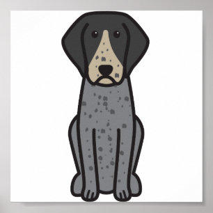 Bluetick Coonhound-HundeCartoon Poster