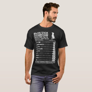 Bluetick Coonhound-Hundenahrungs-Tatsachen-T-Shirt T-Shirt