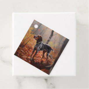 Bluetick Coonhound im Herbst Leaves Fall Inspirier Geschenkanhänger