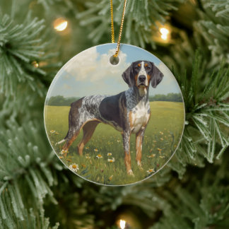 Bluetick Coonhound Keramik Ornament