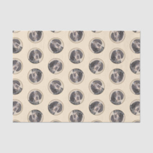 Bluetick Coonhound Malerei mit Markierungen Dog Ar Seidenpapier