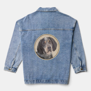 Bluetick Coonhound-Malerei - Süßes Original-Hundeb Jeansjacke