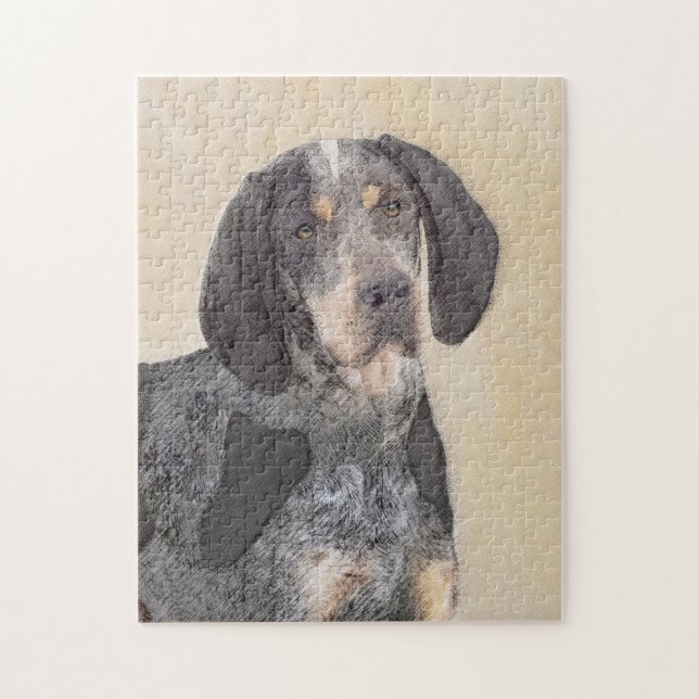 Bluetick Coonhound Painting - Niedlich Original Hu (Vertikal)