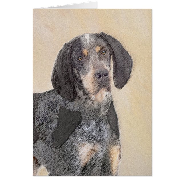 Bluetick Coonhound Painting - Niedlich Original Hu (Vorne)