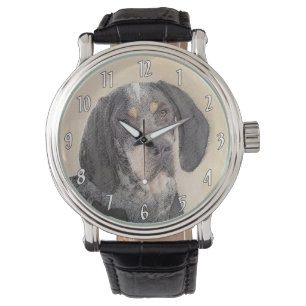 Bluetick Coonhound Painting - Niedlich Original Hu Armbanduhr