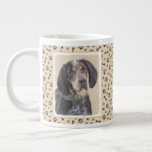 Bluetick Coonhound Painting - Niedlich Original Hu Jumbo-Tasse