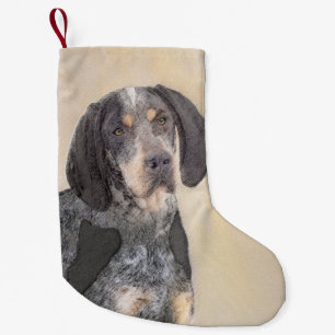 Bluetick Coonhound Painting - Niedlich Original Hu Kleiner Weihnachtsstrumpf
