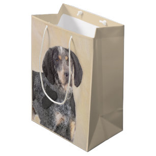 Bluetick Coonhound Painting - Niedlich Original Hu Mittlere Geschenktüte