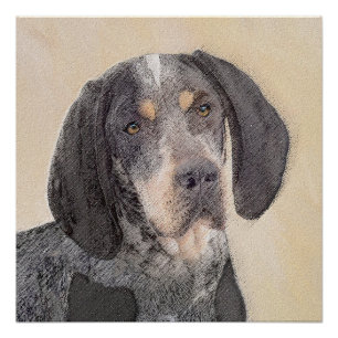 Bluetick Coonhound Painting - Niedlich Original Hu Poster