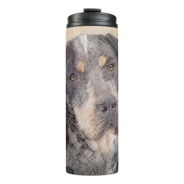 Bluetick Coonhound Painting - Niedlich Original Hu Thermosbecher (Vorderseite)