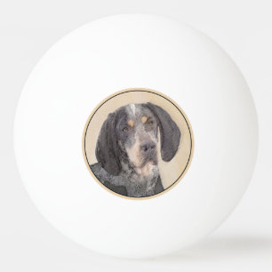 Bluetick Coonhound Painting - Niedlich Original Hu Tischtennisball