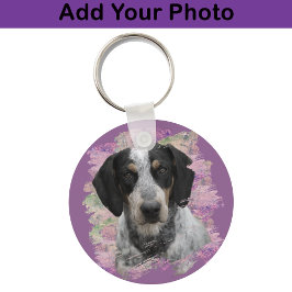 Bluetick Coonhound Pink Lilac Dog Lover Foto Schlüsselanhänger