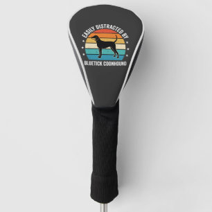 Bluetick Coonhound Retro Sonnenuntergang Hund Golf Headcover