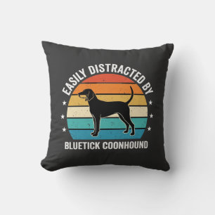 Bluetick Coonhound Retro Sonnenuntergang Hund Kissen