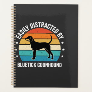 Bluetick Coonhound Retro Sonnenuntergang Hund Planer