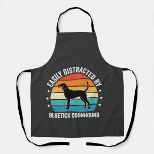 Bluetick Coonhound Retro Sonnenuntergang Hund Schürze