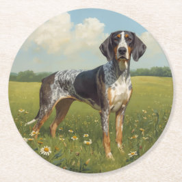 Bluetick Coonhound Runder Pappuntersetzer