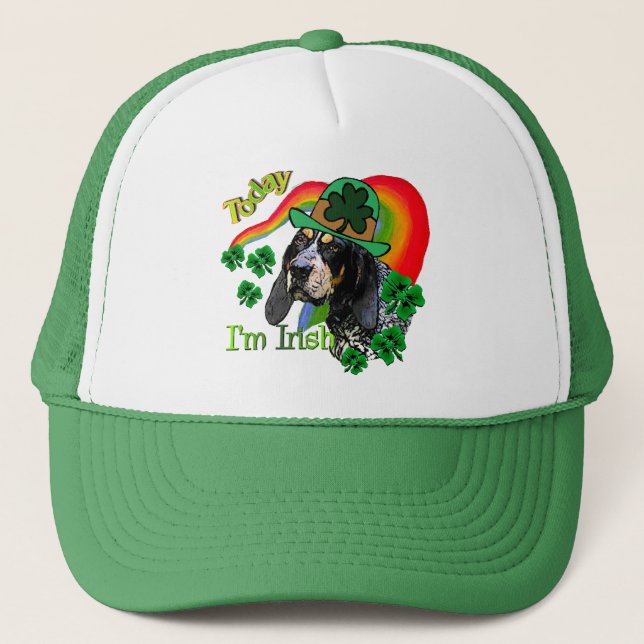 Bluetick Coonhound St Patricks Truckerkappe (Vorderseite)