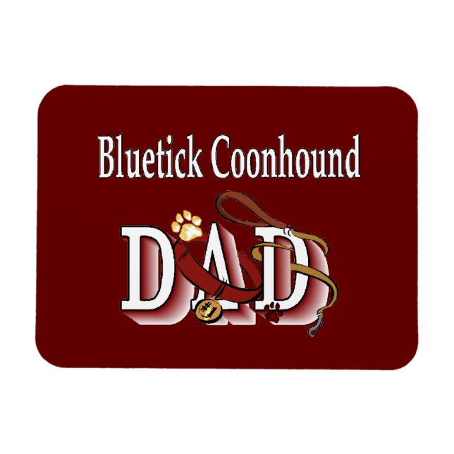 Bluetick Coonhound Vater Magnet (Horizontal)