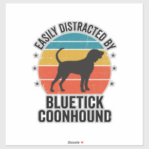 Bluetick Coonhound Vintage-Hundefan-Shirt-Design_ Aufkleber