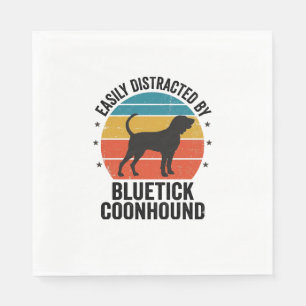 Bluetick Coonhound Vintage-Hundeliebhaber-Shirt-De Serviette