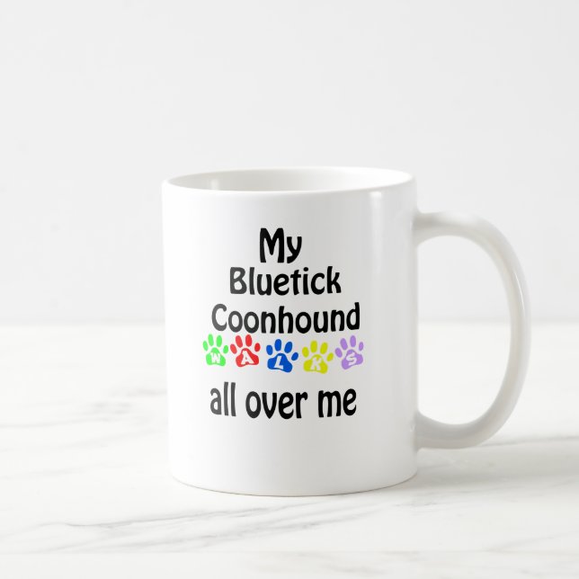 Bluetick Coonhound Walking Design Kaffeetasse (Rechts)
