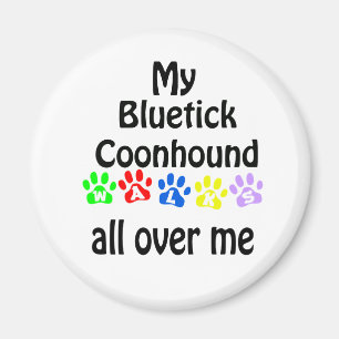 Bluetick Coonhound Walking Design Magnet