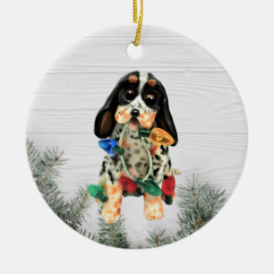 Bluetick Coonhound Weihnachtsdekoration Keramik Ornament