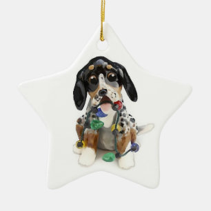 Bluetick Coonhound Weihnachtsdekoration Keramikornament