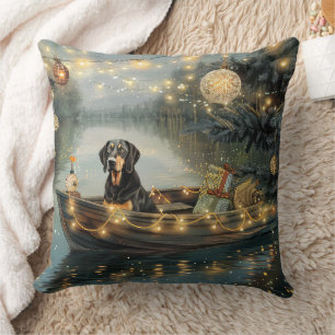 Bluetick Coonhound Weihnachtsfeiertage Kissen
