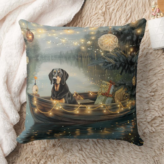 Bluetick Coonhound Weihnachtsfeiertage Kissen (Decke)